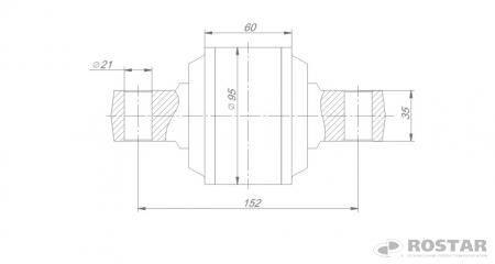 шарнир реактивной штанги КамАЗ-6520 (аналог 180.6755-026)