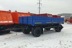 прицеп бортовой 2-х осный; г/п-12,1 тн; 6112х2476х730 мм; V-11м3; оси Плант/Fuwa