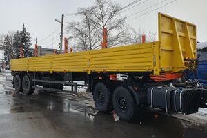 полуприцеп, г/п-21,9 тн; V-22 куб.м. (без тента); коники;оси/колеса-2/4; рессора; высота 1550
