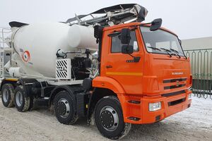Автобетоносмеситель 5814Y9K12 на шасси КАМАЗ 6540-3911-48(A5), 9 куб. с транспортерной лентой К-12