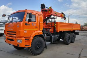 Бортовой КАМАЗ 43118-73094-50 с ПАЛФИНГЕР ИНМАН ИT-150 без доп.опор, передние опоры поворотные