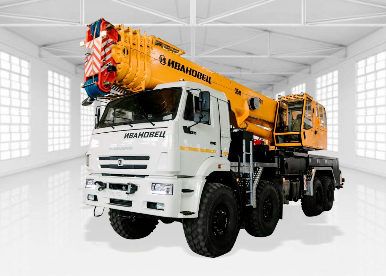 кран автомобильный КС-6577К-3; г/п 50 тн, стрела 35 м; шасси 8х8 6560