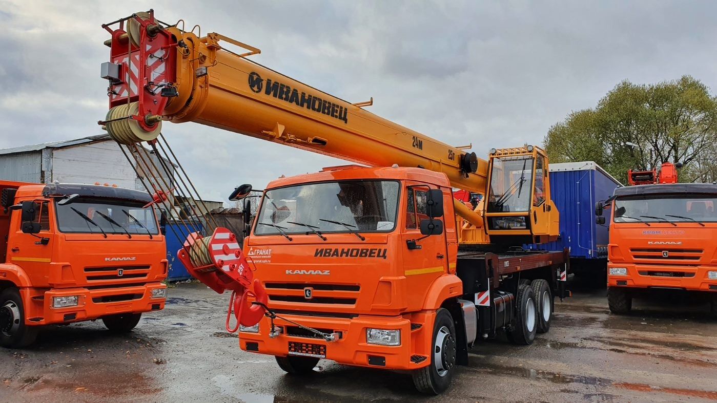 Автокран ИВАНОВЕЦ КС-45717К-1М-24, г/п 25 т на шасси КАМАЗ 65115-3081-48(A5)