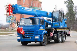 Автокран КЛИНЦЫ КС-55729-1К-3, г/п 32 т на шасси КАМАЗ 65115