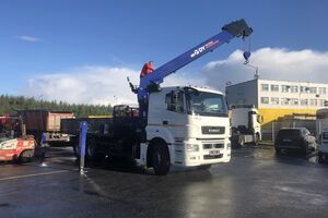Бортовой КАМАЗ 65207-1002-87 с КМУ DongYang SS2725 LB