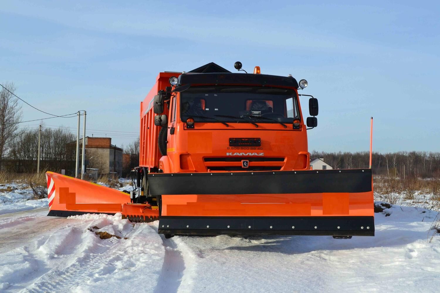 КДМ-7881010 на с.КамАЗ-6520-49 (ПС сталь, V=10,5 м3, Передний, Средний и Боковой отвалы)