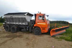 КДМ-7881022 на ш.65115-50 (ПС нерж, V=10,5 м3, Передний отвал)