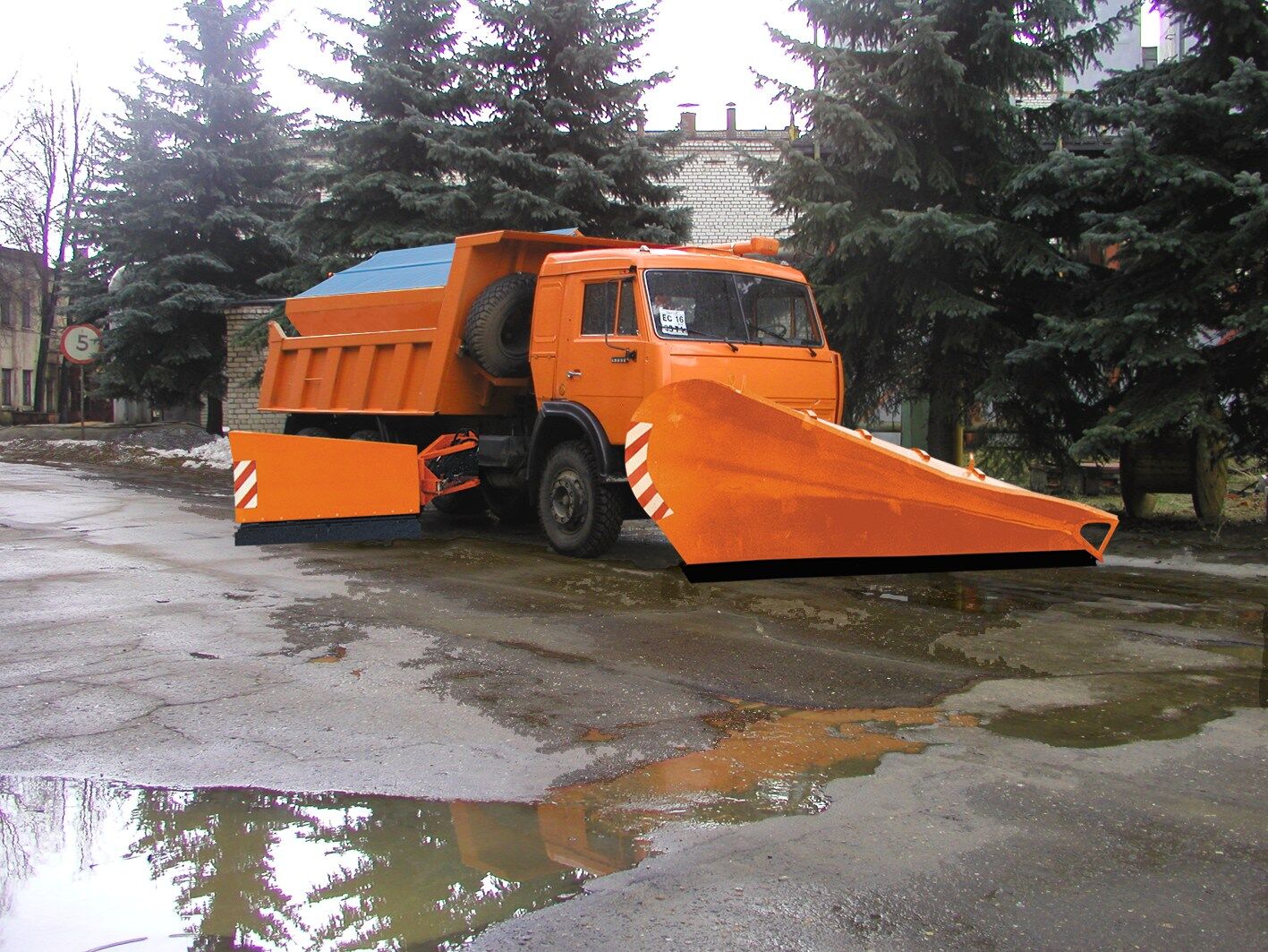 ЭД-405В на ш.65115-48 (Самосв.кузов, ПС сталь 09Г2С, V=8 м3, Скоростной отвал, Боковой отвал)