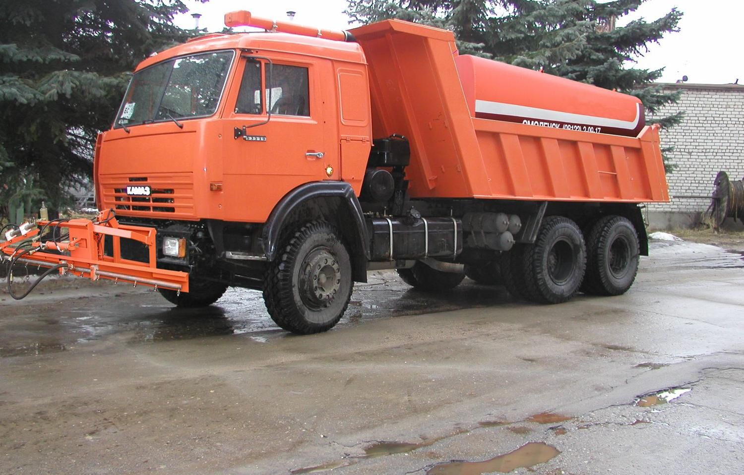 ЭД-405В на ш.65115-50 (Самосв.кузов, ПМ сталь 09Г2С, V=12 м3, Передняя рейка)