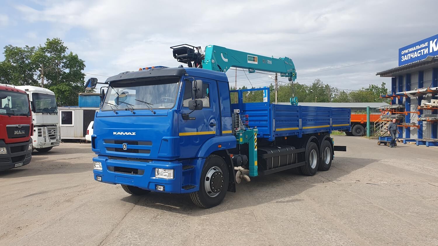 бортовой а/м КАМАЗ 65117-48 с КМУ HKTC 7016